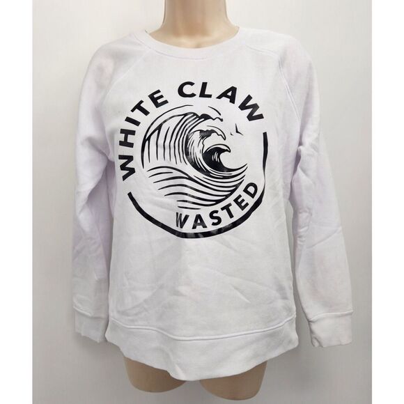 Time and Tru Pullover Sweatshirt Women's Medium White w/Black Print Personalized - Picture 1 of 8